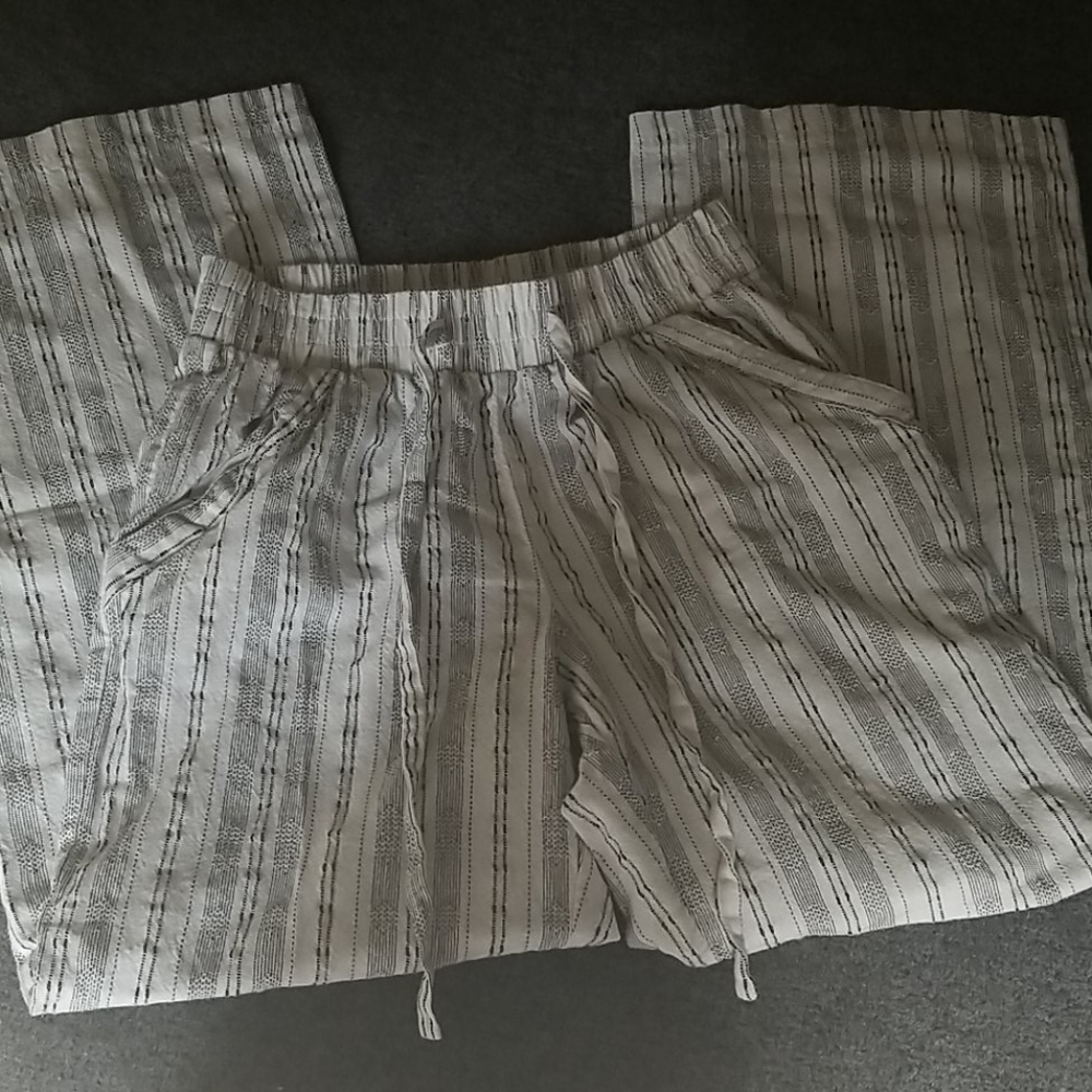 Wide leg lounge drawstring pants